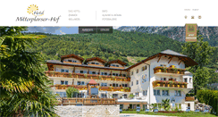 Desktop Screenshot of hotel-mitterplarserhof.com